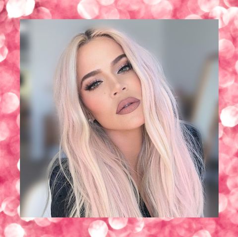 Khloé Kardashian pelo rosa
