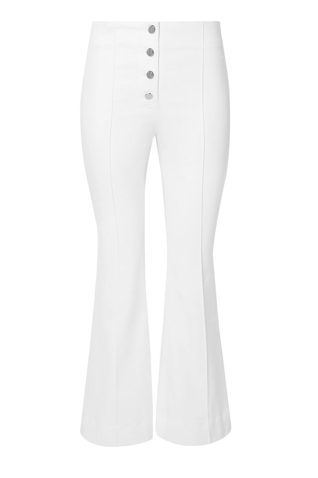 white fit and flare jeans