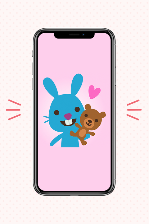 Mobile phone case, Cartoon, Mobile phone accessories, Turquoise, Communication Device, Mobile phone, Gadget, Technology, Electronic device, Rabbit, 
