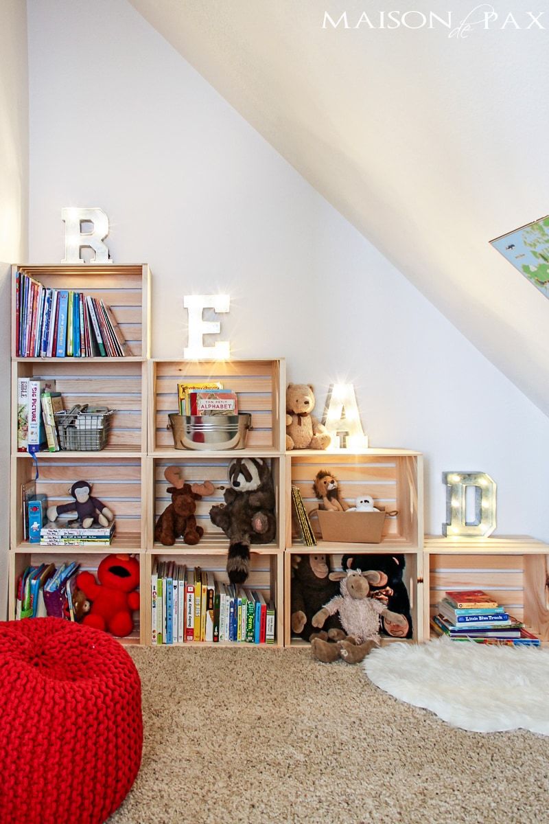 kids bedroom wall storage