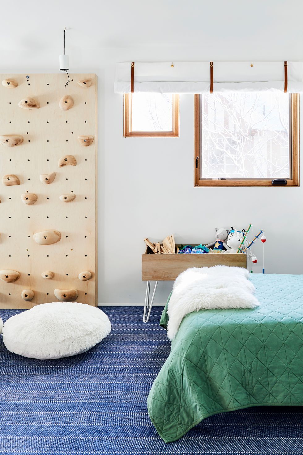 yellow and grey childrens bedroom