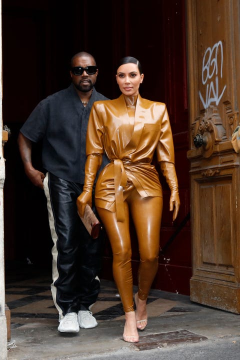 kanye west and kim kardashian in paris