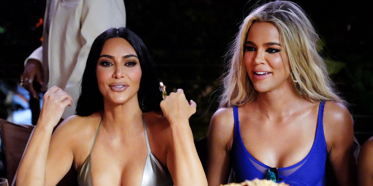 Kim and Khloé Kardashian Wear Stunning Metallic Bikinis to Turks and Caicos