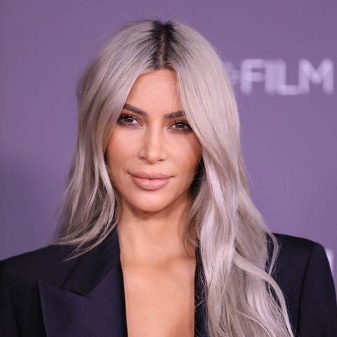 Kim Kardashian Has Platinum Blonde Hair For A Kkw Beauty