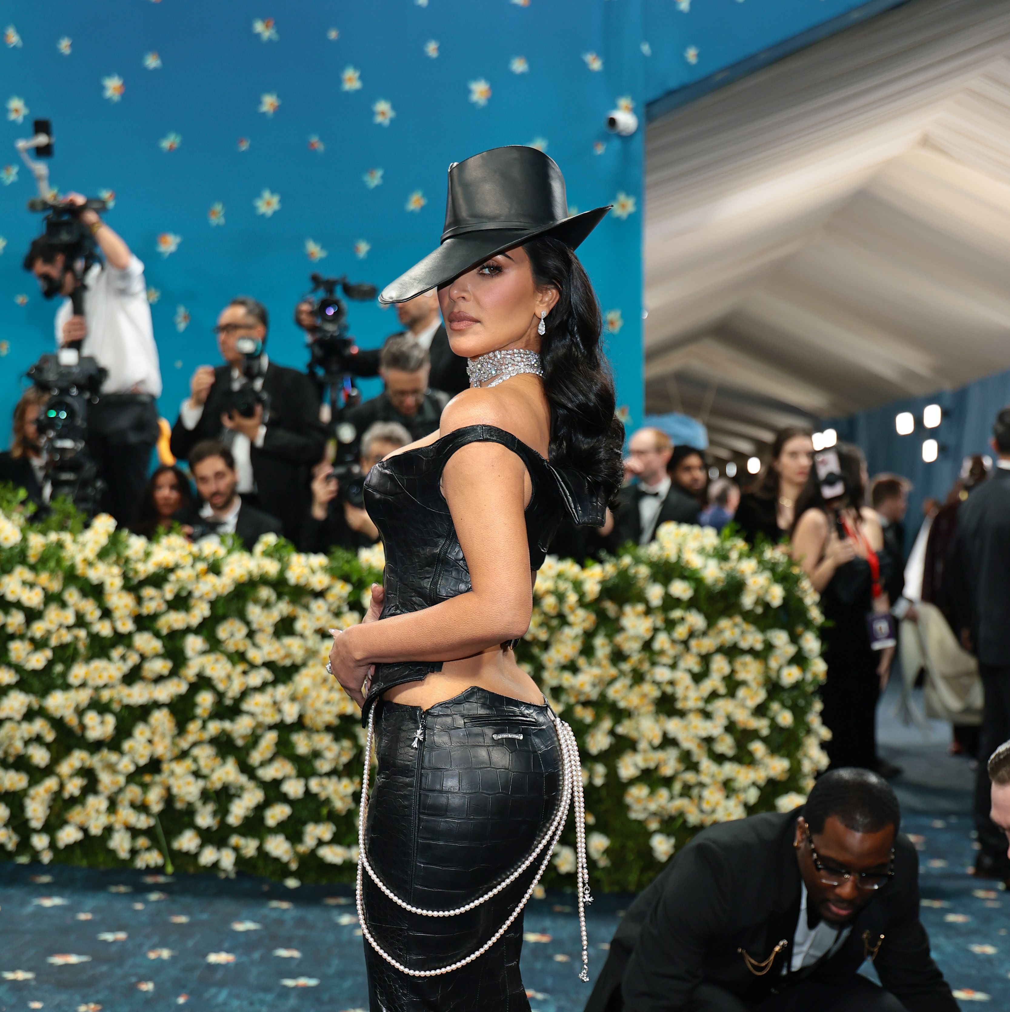 Kim Kardashian Wows in Head-to-Toe Leather at the 2025 Met Gala