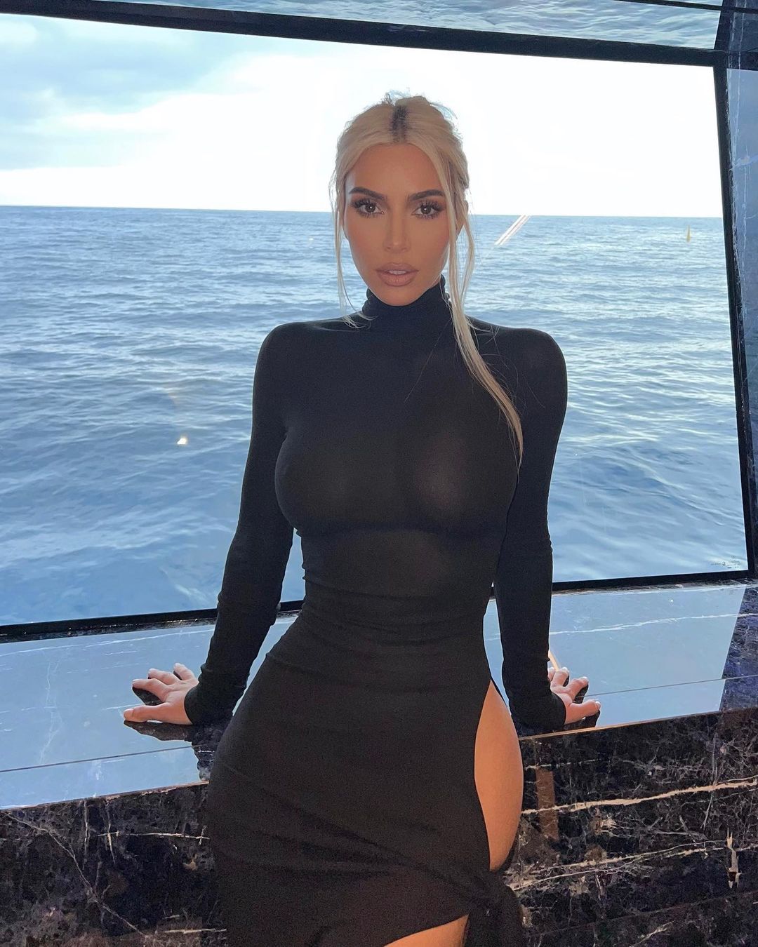 kim kardashian black dress 2022