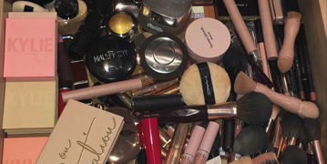Kim Kardashian makeup drawer