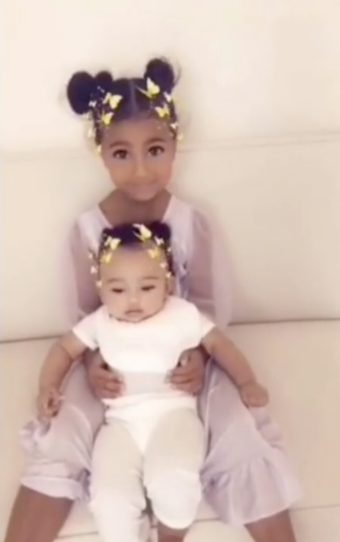 Kim Kardashian Video Of North Holding Baby Chicago Kim Kardashian West Daughters Instagram