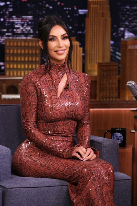 Kim Kardashians Teeny Tiny Snakeskin Outfit Is So Kim It Hurts