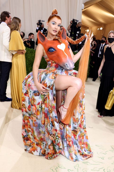 the 2021 met gala celebrating in america a lexicon of fashion  arrivals red carpet kim petras