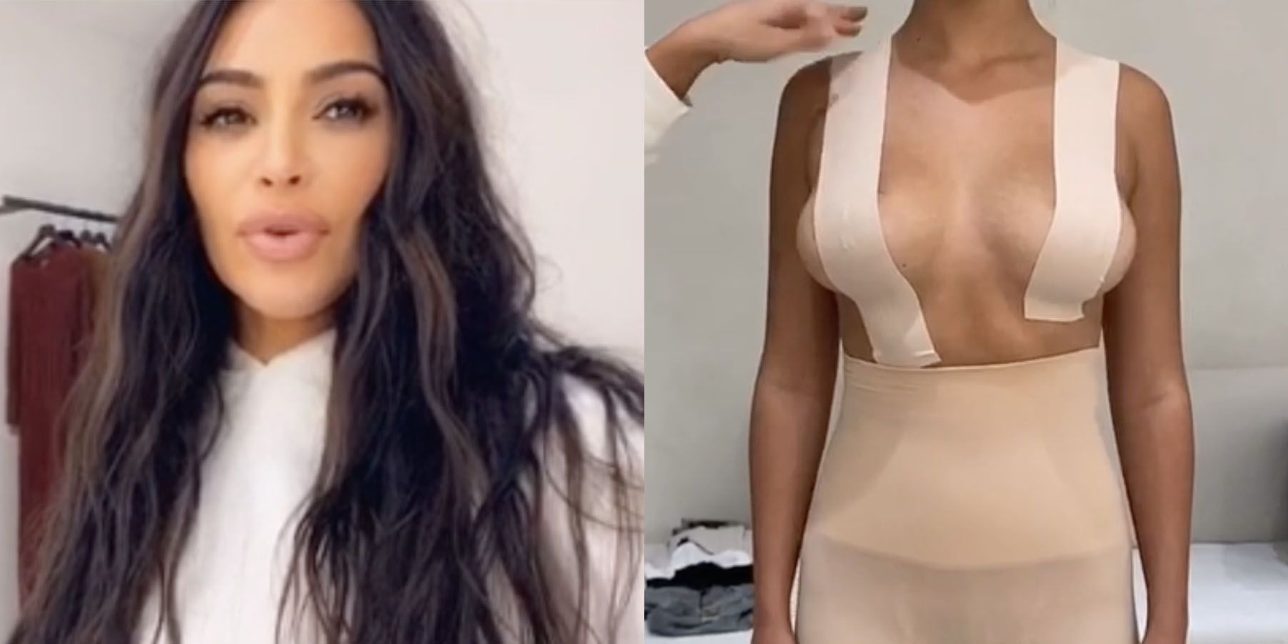 Kim Kardashian Launches Skims Body Tape Discusses Nipple Burn