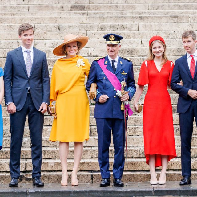 king philippe and queen mathilde of belgium attend national day