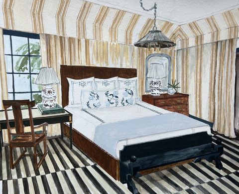 kips bay room sketch ashley gilbreath interior design