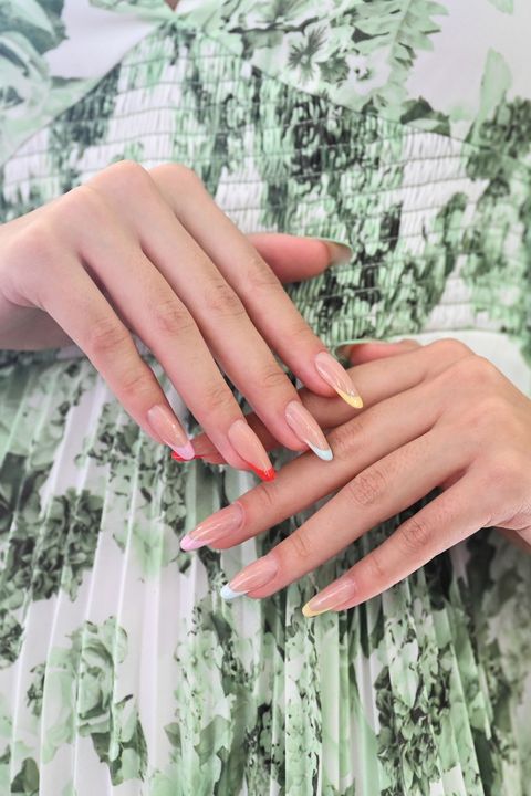kiss alice and olivia nails french tips
