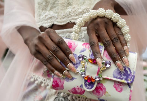 kiss nails at love shack fancy spring 2023 at nyfw, monday, sept 12, 2022