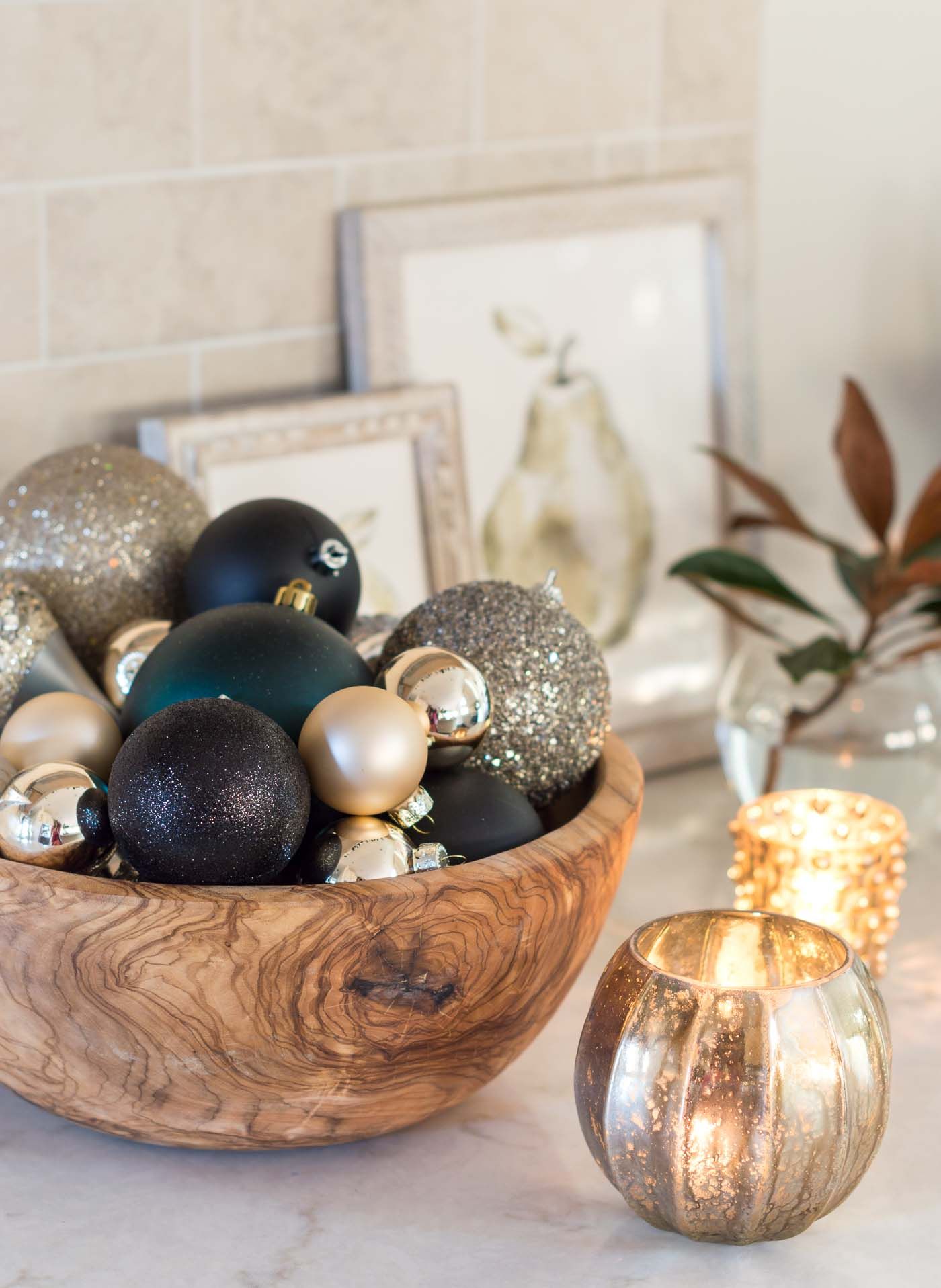 decorative christmas orbs for bowls