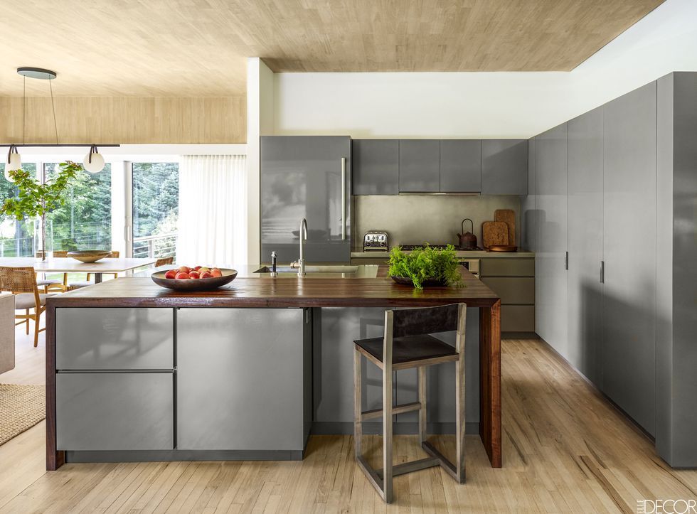 Brown Marble Stylish Kitchen Island 