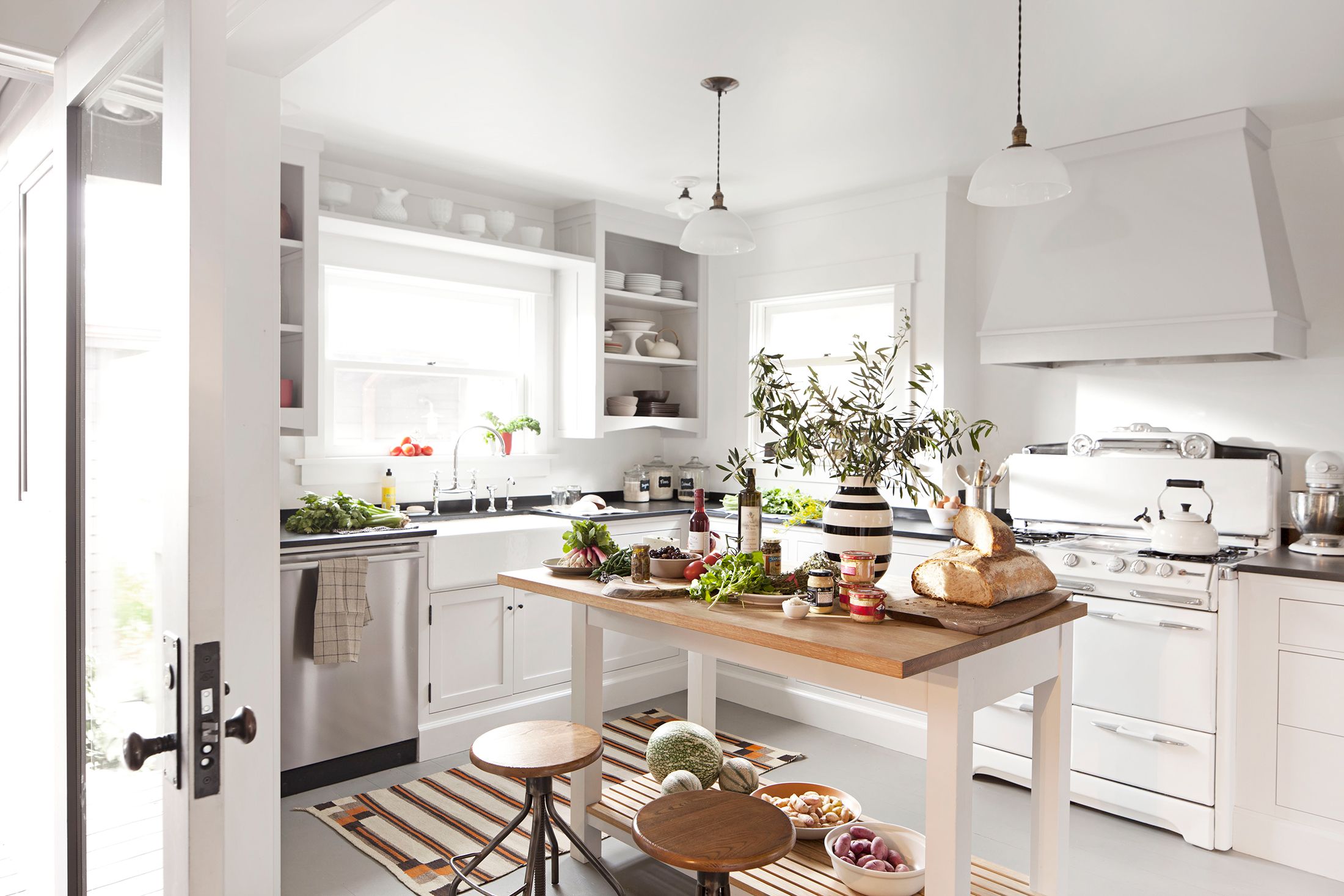 small kitchen island with table