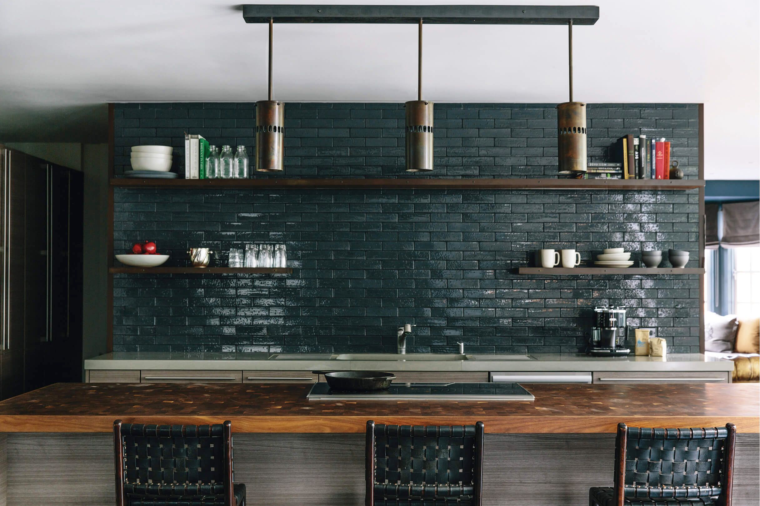 tiled kitchen island design