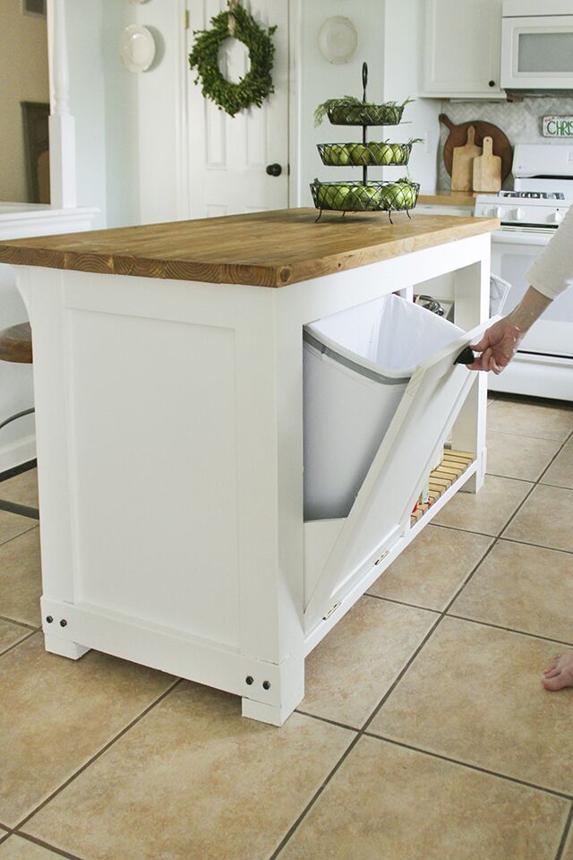 homemade kitchen island with seating