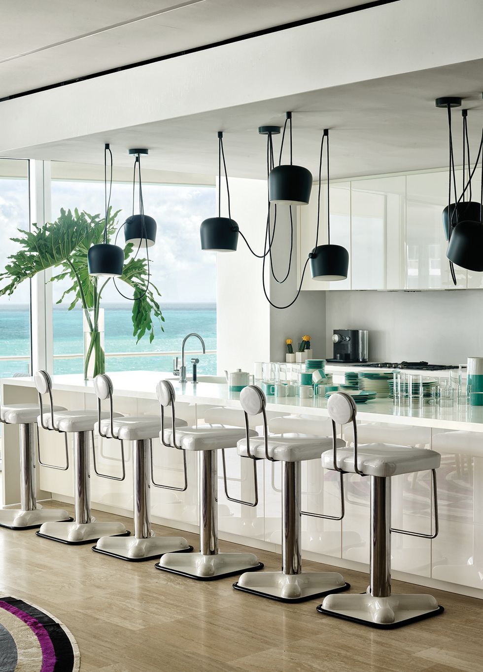 modern lighting over kitchen island