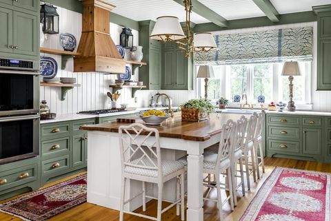 Best Kitchen Paint Color Schemes, Kitchen Cabinet Colors With Green Walls