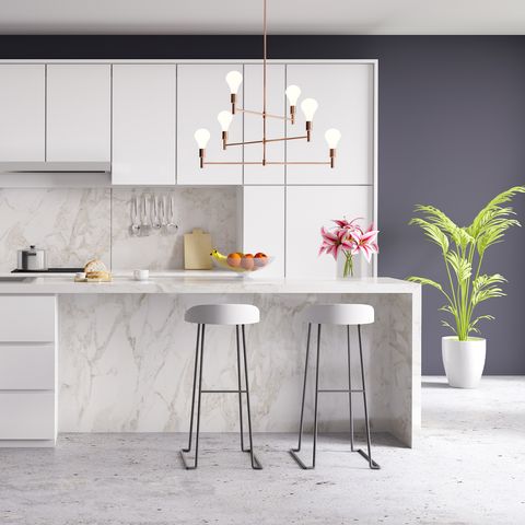 modern kitchen white room