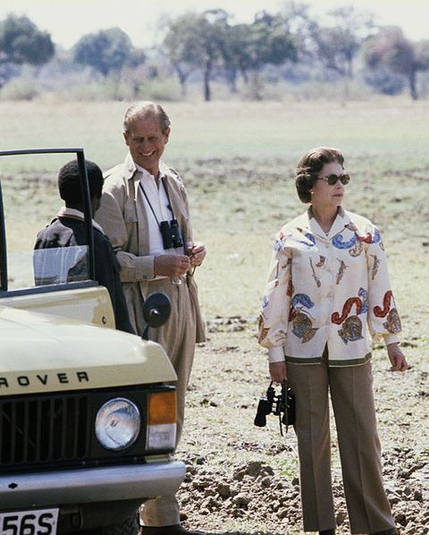 koningin elizabeth en prins philip tijdens staatsbezoek in zambia, 1979