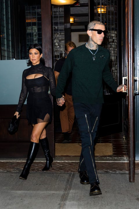 Kourtney Kardashian and Travis Barker In New York City on October 14, 2021 kourtney kardashian and travis barker in new york city on october 14, 2021