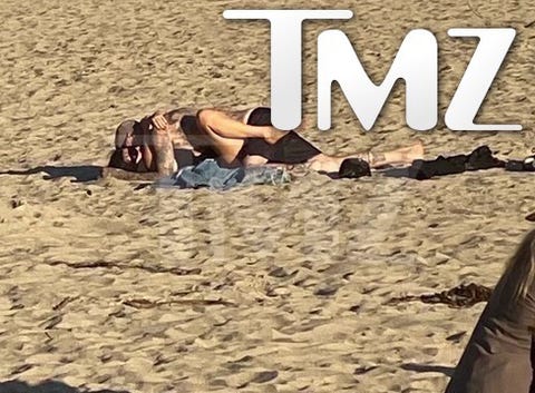 Kourtney Kardashian and Travis Barker making out on the beach kourtney kardashian and travis barker making out on the beach