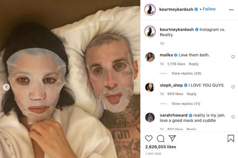 kourtney kardashian travis barker at home