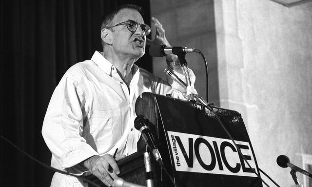new york   june 6 larry kramer at village voice aids conference on june 6, 1987 in new york city, new york photo by catherine mcganngetty images