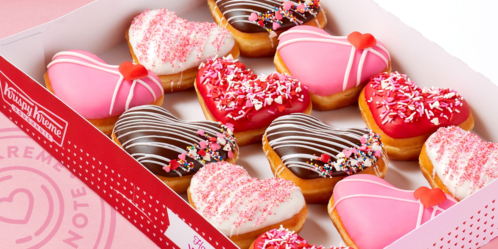 Krispy Kreme&#39;s New Heart-Shaped Donuts Have Four Different Fillings for Valentine&#39;s Day