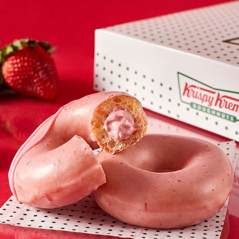 krispy kreme strawberry glazed donut
