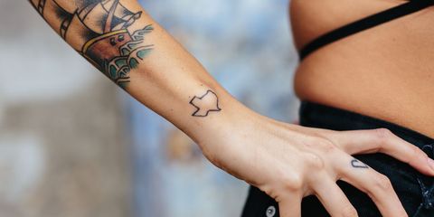 Temporary tattoo, Arm, Wrist, Skin, Tattoo, Finger, Hand, Joint, Nail, Human leg, 