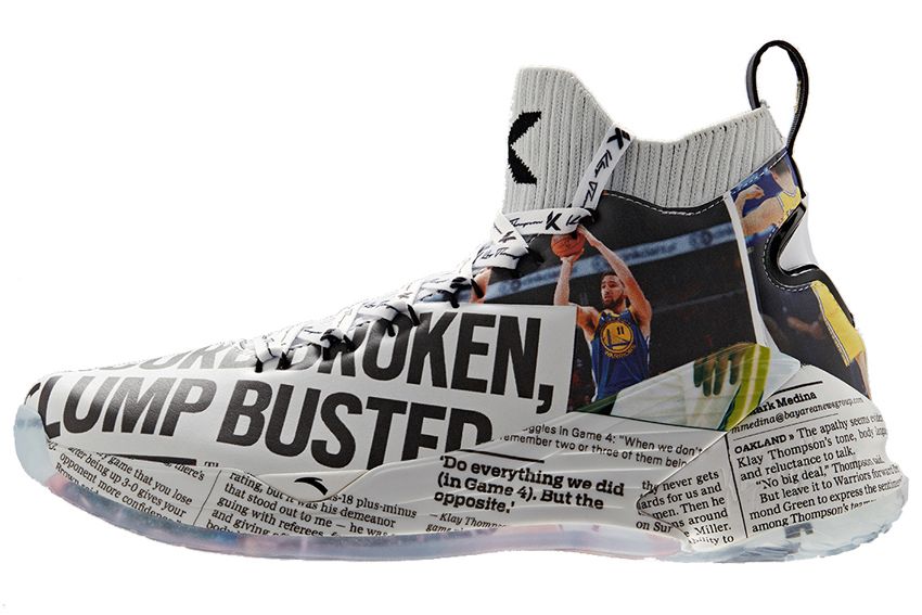 klay thompson newspaper shoes