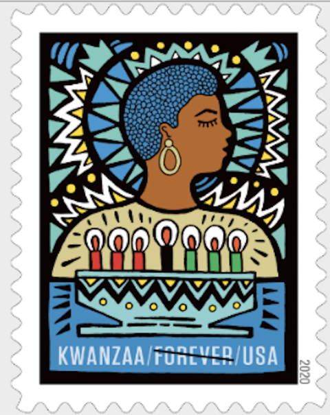 kwanzaa usps stamp 2020
