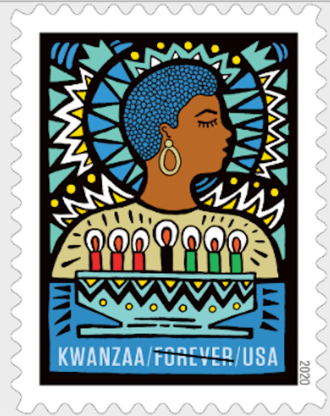 kwanzaa usps stamp 2020