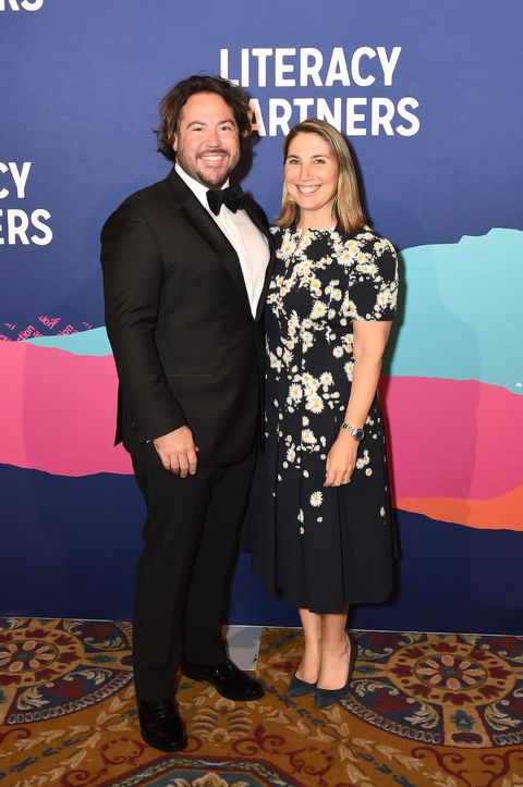 new york, new york   april 11 zibby owens r and kyle owens attend literacy partners evening of readings gala  dinner at cipriani wall street on april 11, 2022 in new york city photo by ilya s savenokgetty images for literacy partners