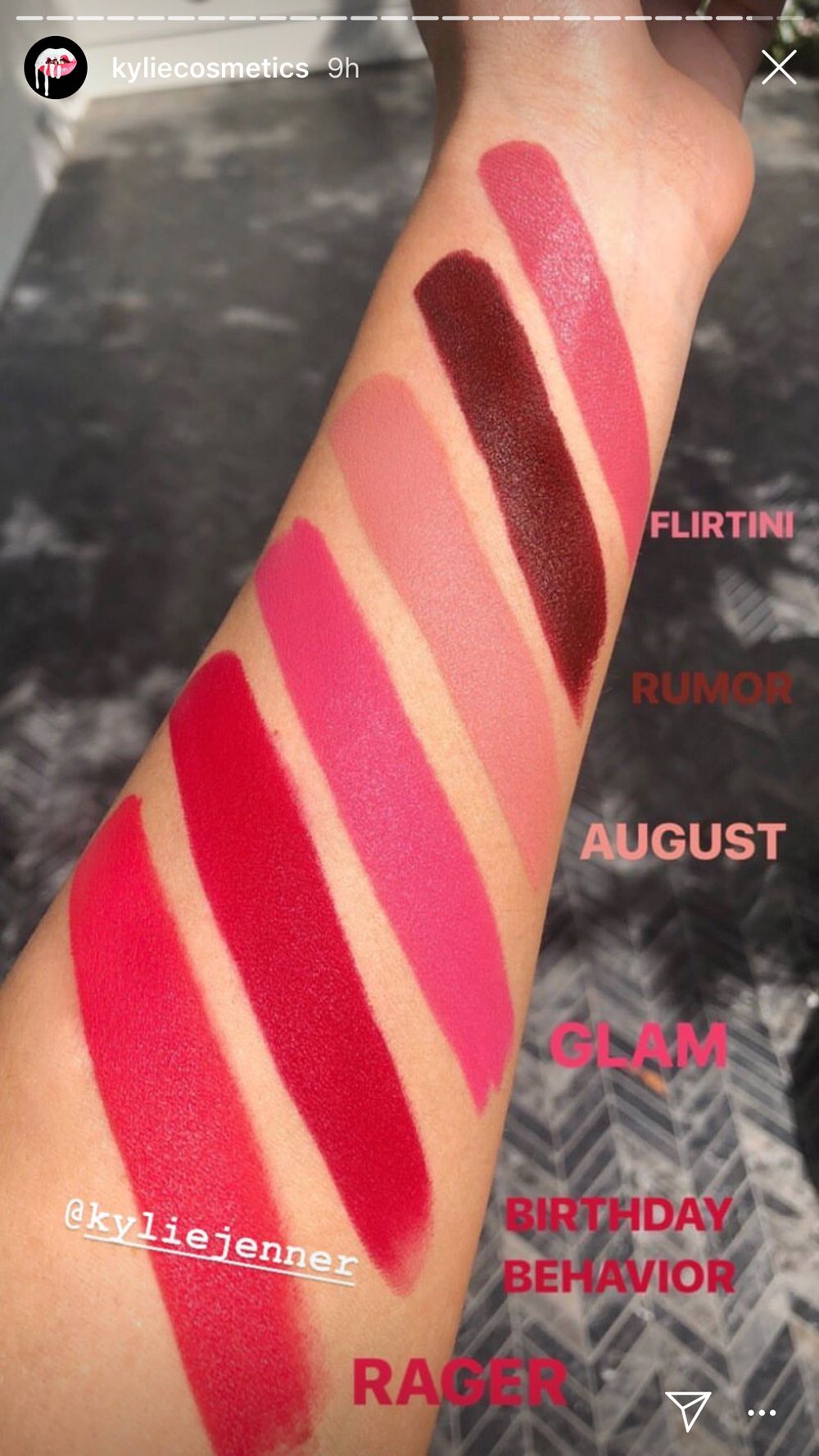 kylie cosmetics august lipstick