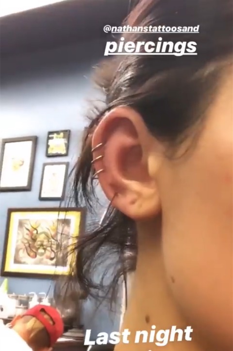 kylie jenner ear piercings 2019