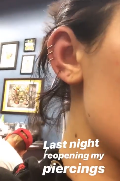 kylie jenner ear piercings 2019