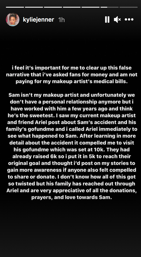 Kylie Jenner Responds To Backlash Over Gofundme Donation For Mua Kylie Jenner Responds To Backlash Over Gofundme Donation For Mua
