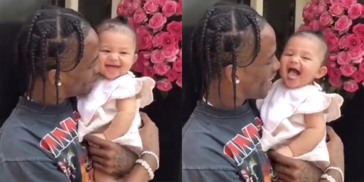 Kylie Jenner Shares Video of Travis Scott and Baby Stormi 