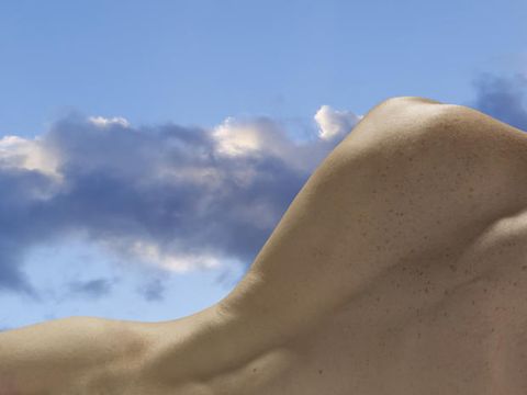 Sand, Sky, White, Cloud, Natural environment, Blue, Desert, Daytime, Aeolian landform, Dune, 