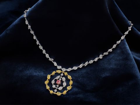 la vie en rose necklace with grace diamond