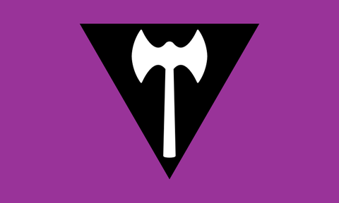 Image result for labrys lesbian pride flag