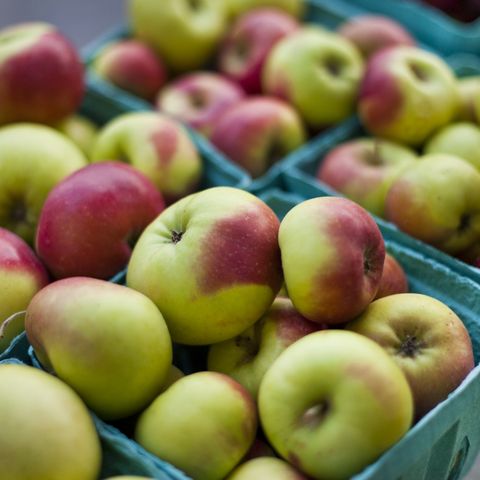 lady apples at organic farmer's market