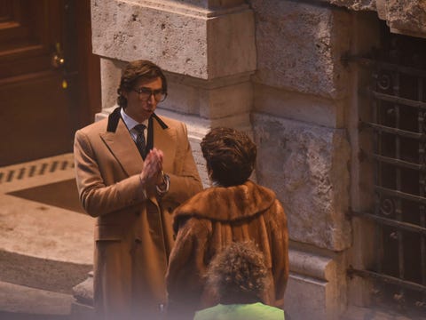 Celebrity Sightings In Rome - April 16, 2021 lady gaga fur coat