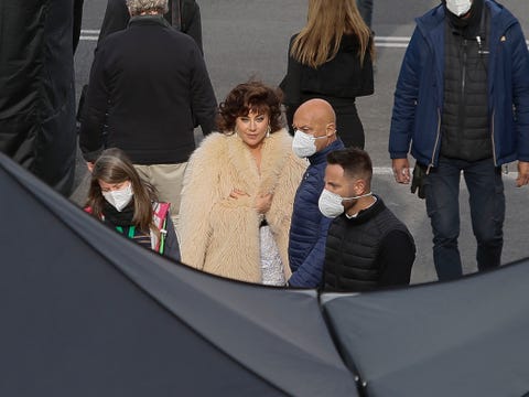 Celebrity Sightings In Rome - April 7, 2021 lady gaga house of gucci